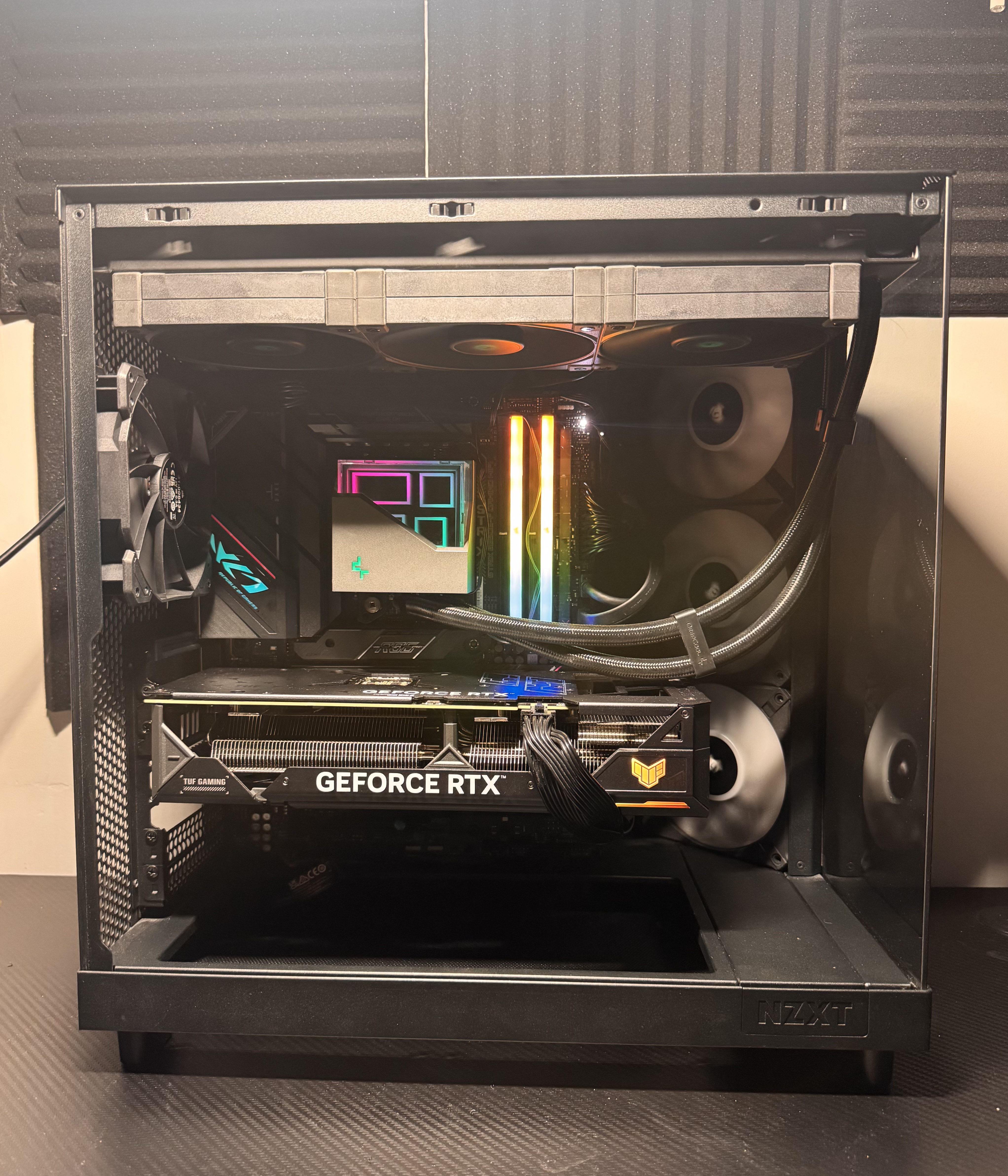 Finished PC interior showing clean component layout and airflow